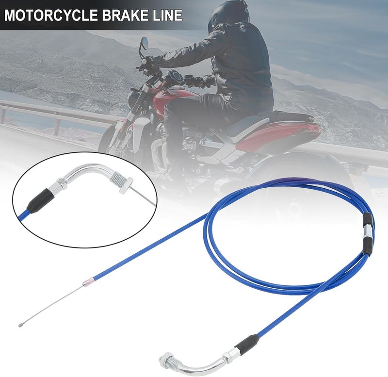 Windance 190cm 74.8" High Performanc Motorcycle Refitting Throttle Cable, Adjustable Flat Slide Carburetor Throttle Cable Fit for Honda Yamaha Keihin GY6 Scooter ATV (Navy Blue) - Image 3